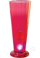 Party Pecker Light Up Beer Glass Red