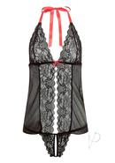 Barely B Open Front Babydoll Black(spec)